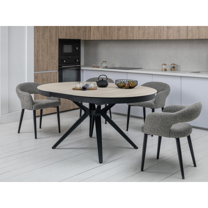 Керамічний стіл Ноемі TML-996 вествуд + чорний Vetro Mebel