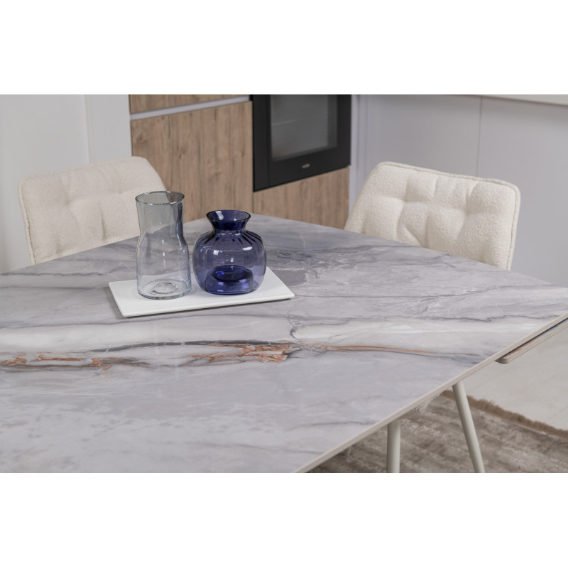 Керамічний стіл Піно TML-1200-1 айсберг + білий Vetro Mebel