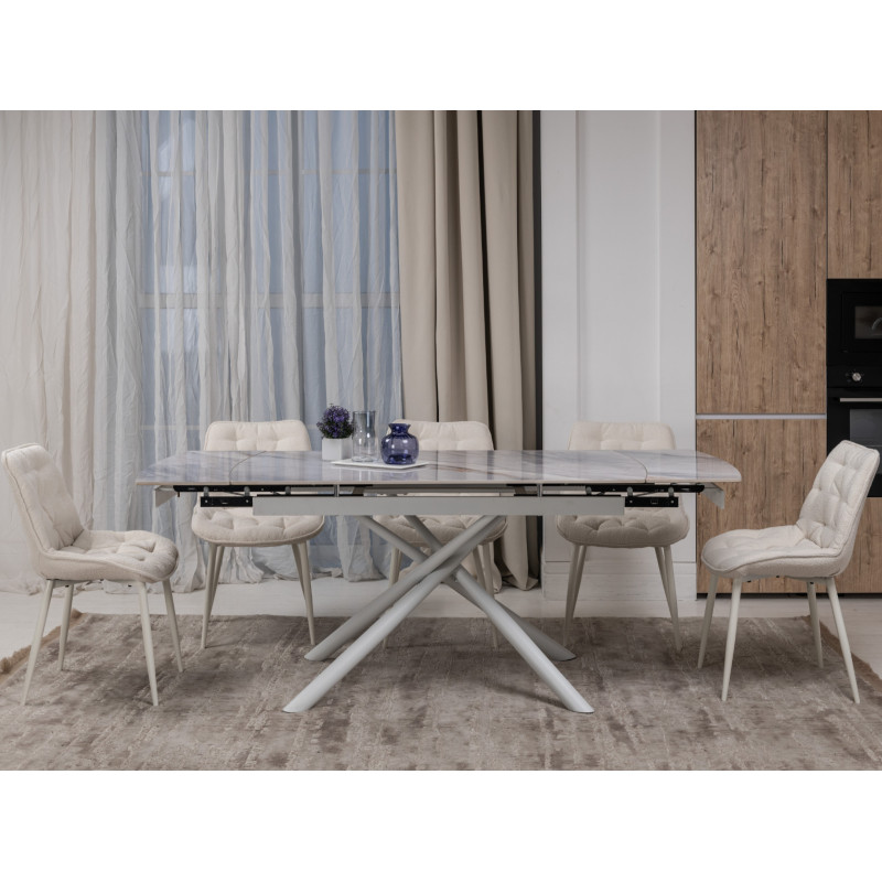 Керамічний стіл Піно TML-1200-1 айсберг + білий Vetro Mebel