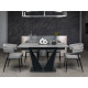 Керамічний стіл Феліче TML-1000-1 клауді грей + чорний Vetro Mebel