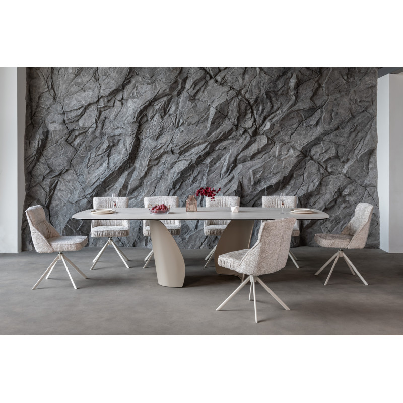 Керамічний стіл Паола TML-1265 сендвейв + бежевий Vetro Mebel