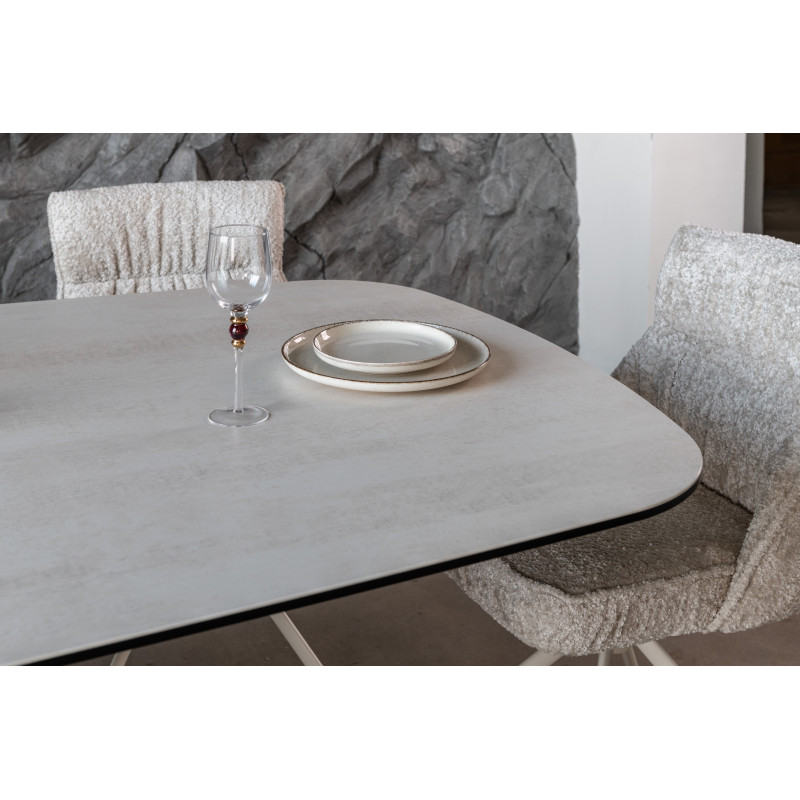 Керамічний стіл Паола TML-1265 сендвейв + бежевий Vetro Mebel