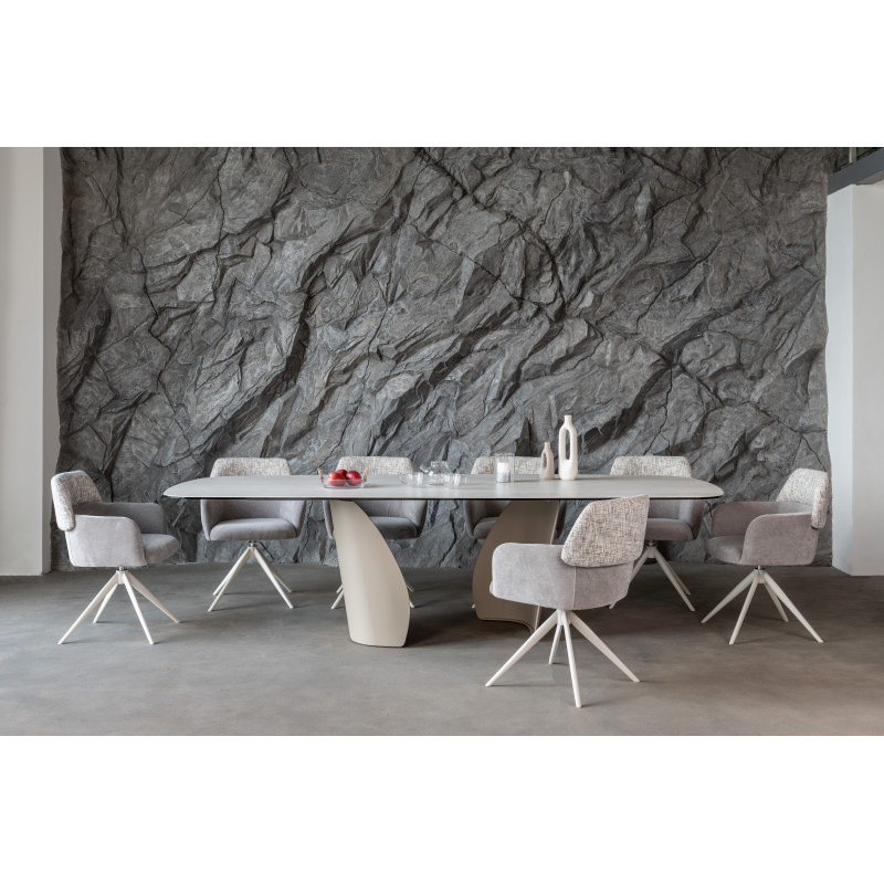 Керамічний стіл Паола TML-1265 сендвейв + бежевий Vetro Mebel