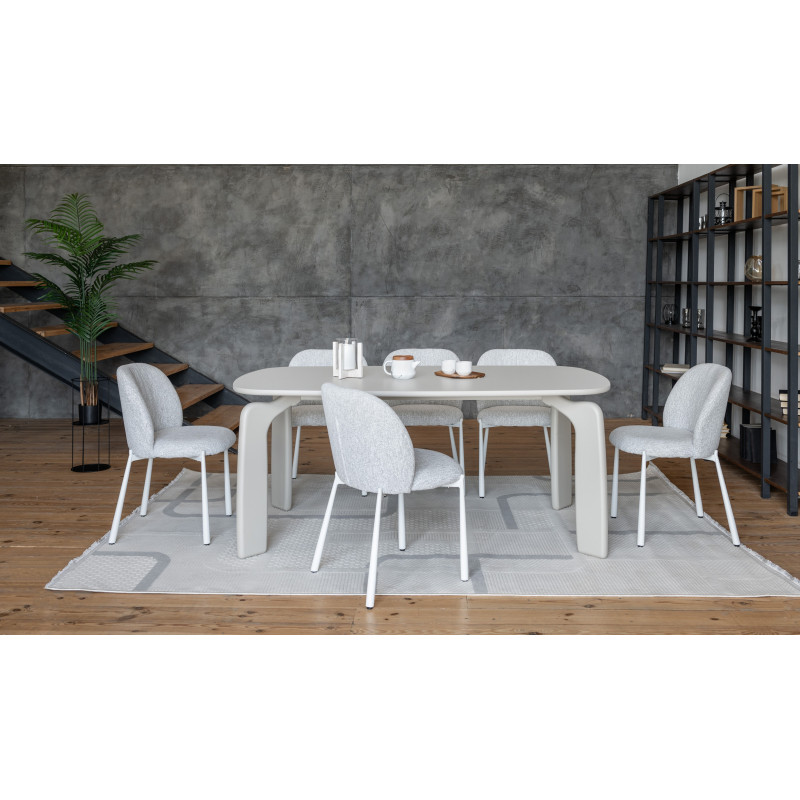 Стіл поліуретановий МДФ Марчелло TM-226 теплий пісок Vetro Mebel