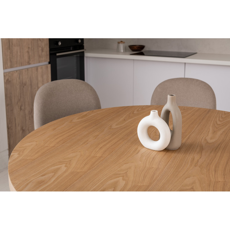 Стол шпонированный МДФ Амбра TM-235 ясень + теплый песок Vetro Mebel