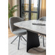 Керамічний стіл Нардо TML-1270 клауді грей + чорний Vetro Mebel