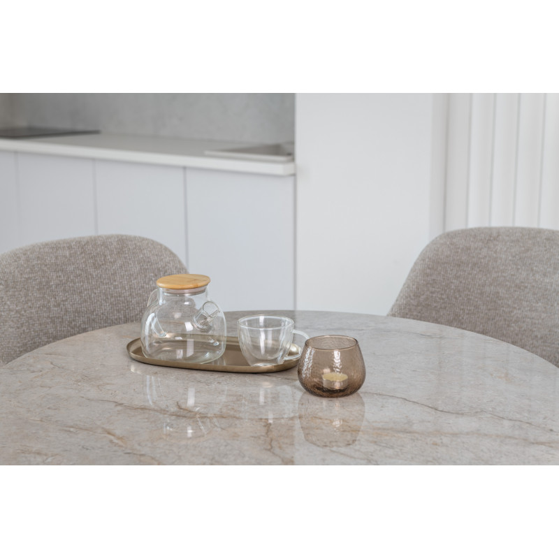 Стіл обідній T-325 містік грей + капучино Vetro Mebel