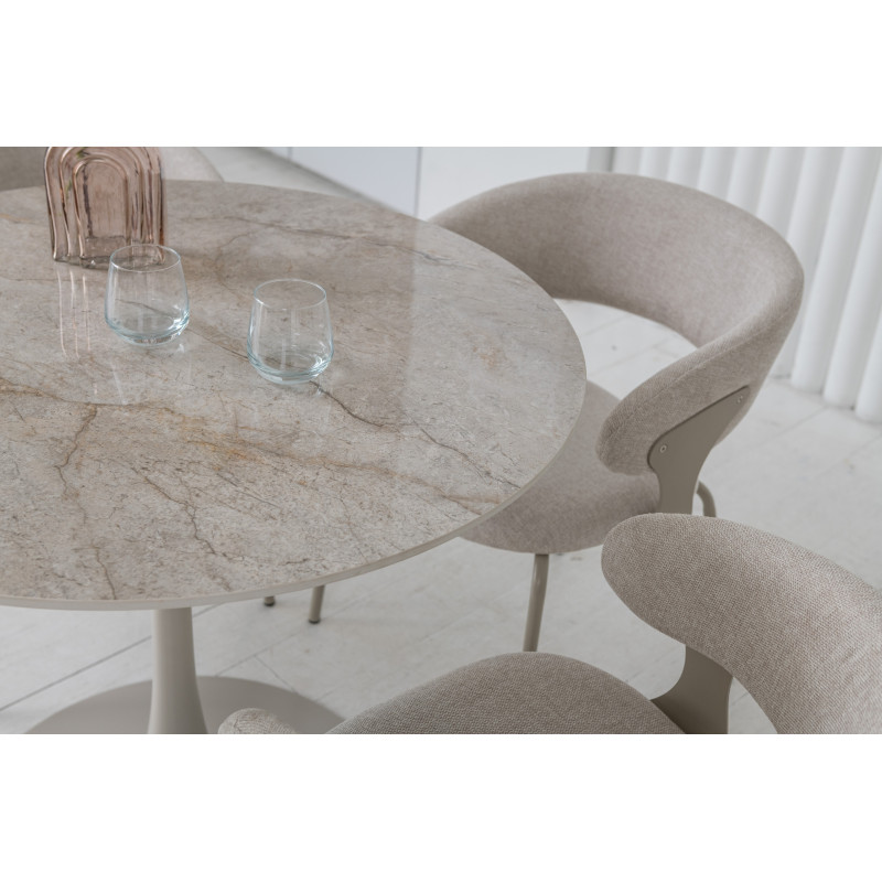 Стіл обідній T-325 містік грей + капучино Vetro Mebel