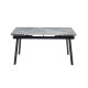Керамический стол TM-98 бянко каррара грей + черный Vetro Mebel
