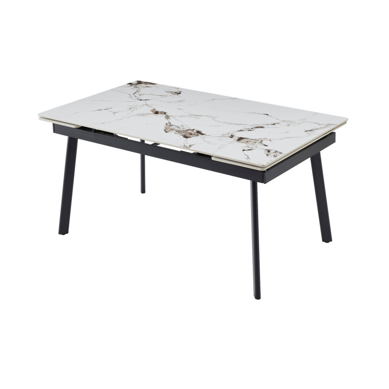 Керамический стол TM-98 панда вайт + черный Vetro Mebel