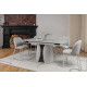 Керамічний стіл Лунаріо TML-1322 клауді грей + айворі Vetro Mebel