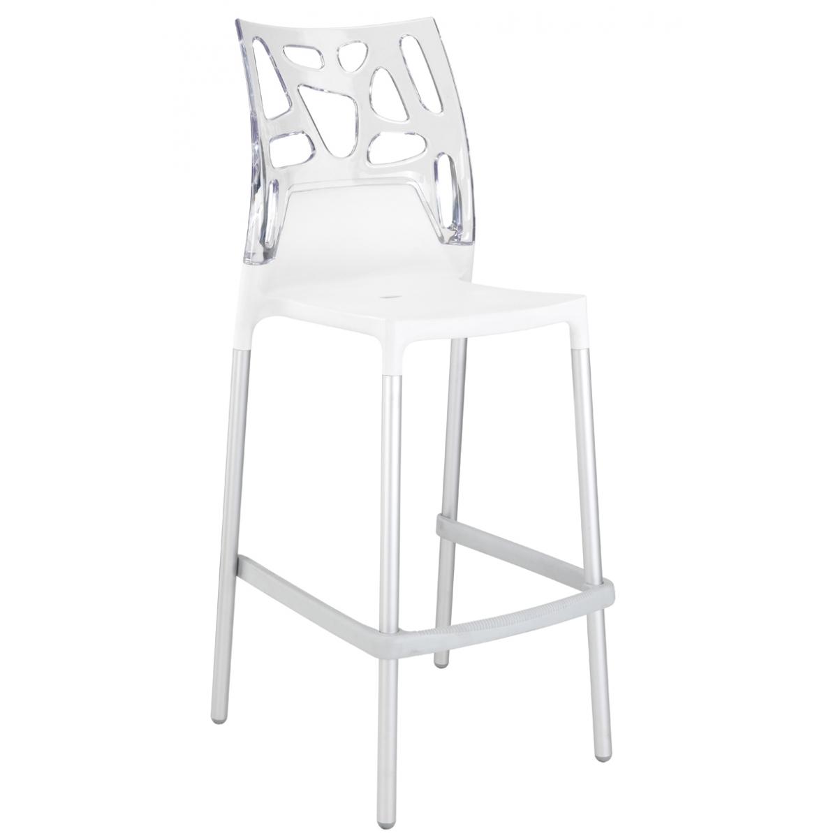 Барний стілець Еgo-Rock Білий, Прозоро-чистий