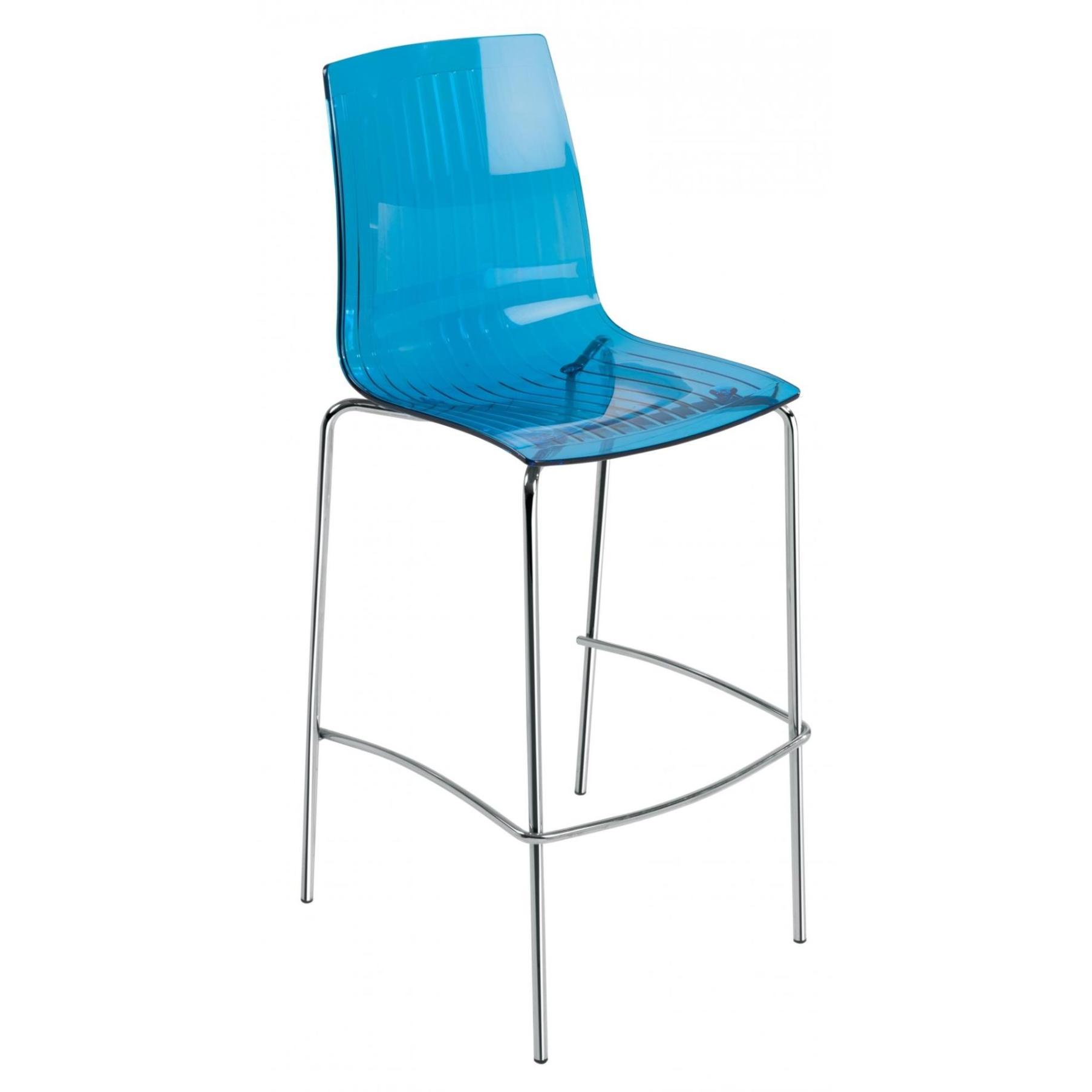 Барний стілець X-Treme BSL Прозоро-синій